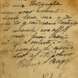 Scrittura dietro Foto zio Federigo 1931
