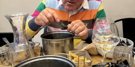 Giorgio e le cozze al camambert ‎⁨Port-en-Bessin-Huppain⁩, ⁨Côte des Nacre