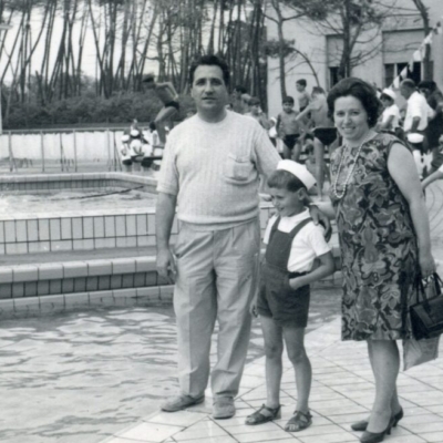 Colonia con Maurizio e il babbo 1965